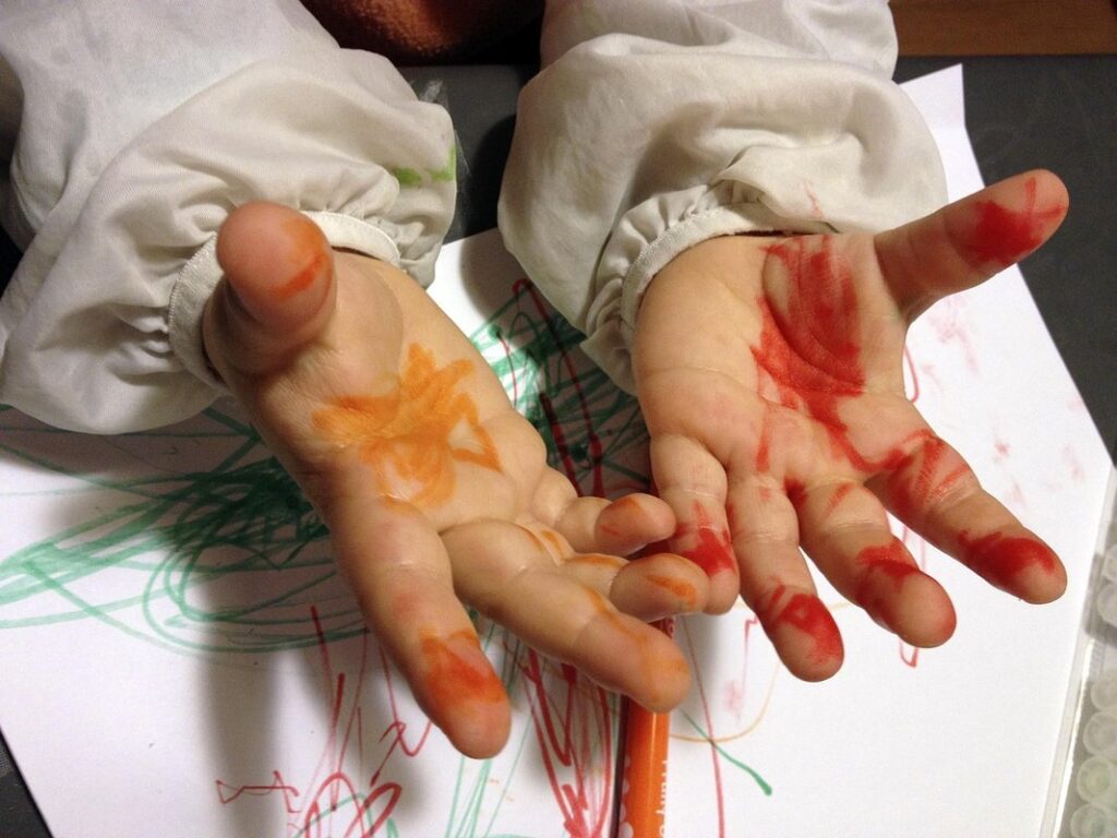 ideas for hand painting for kids